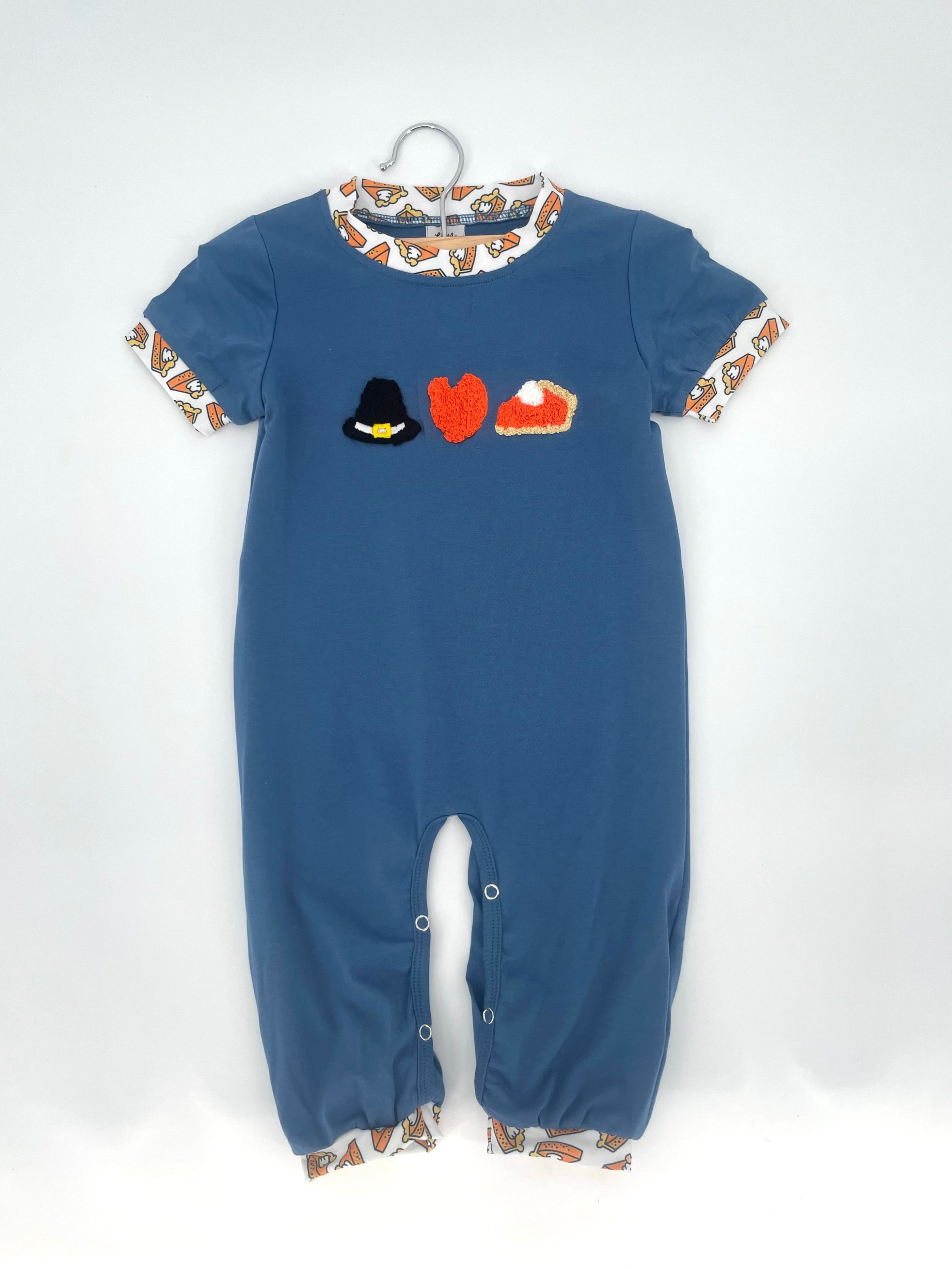 Thanksgiving French Knot Romper
