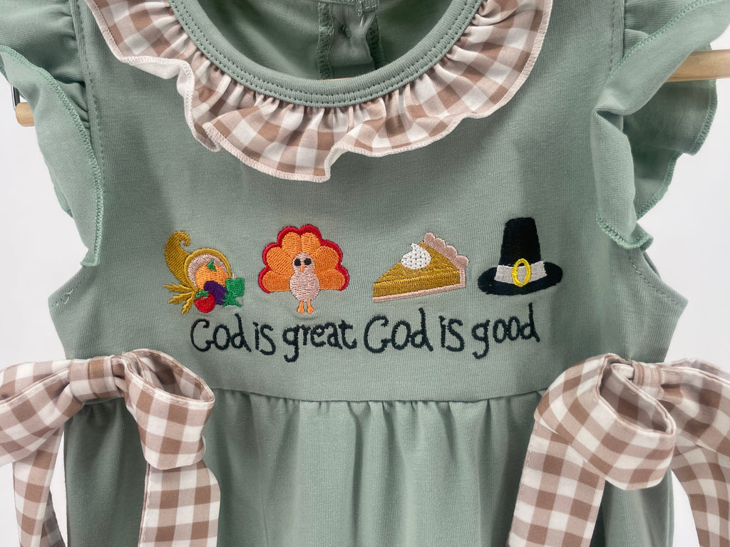 Thanksgiving Girls Romper